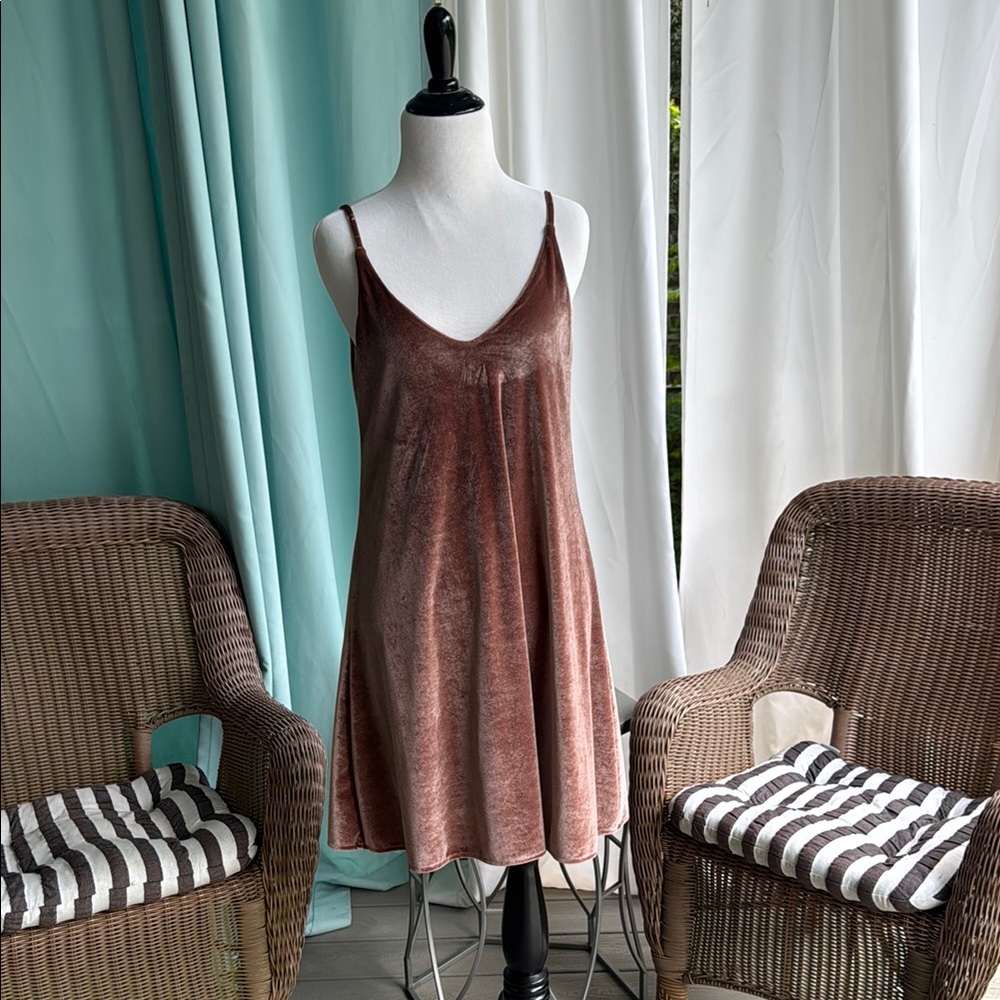 Ten Sixty Sherman Velvet Dress in Copper